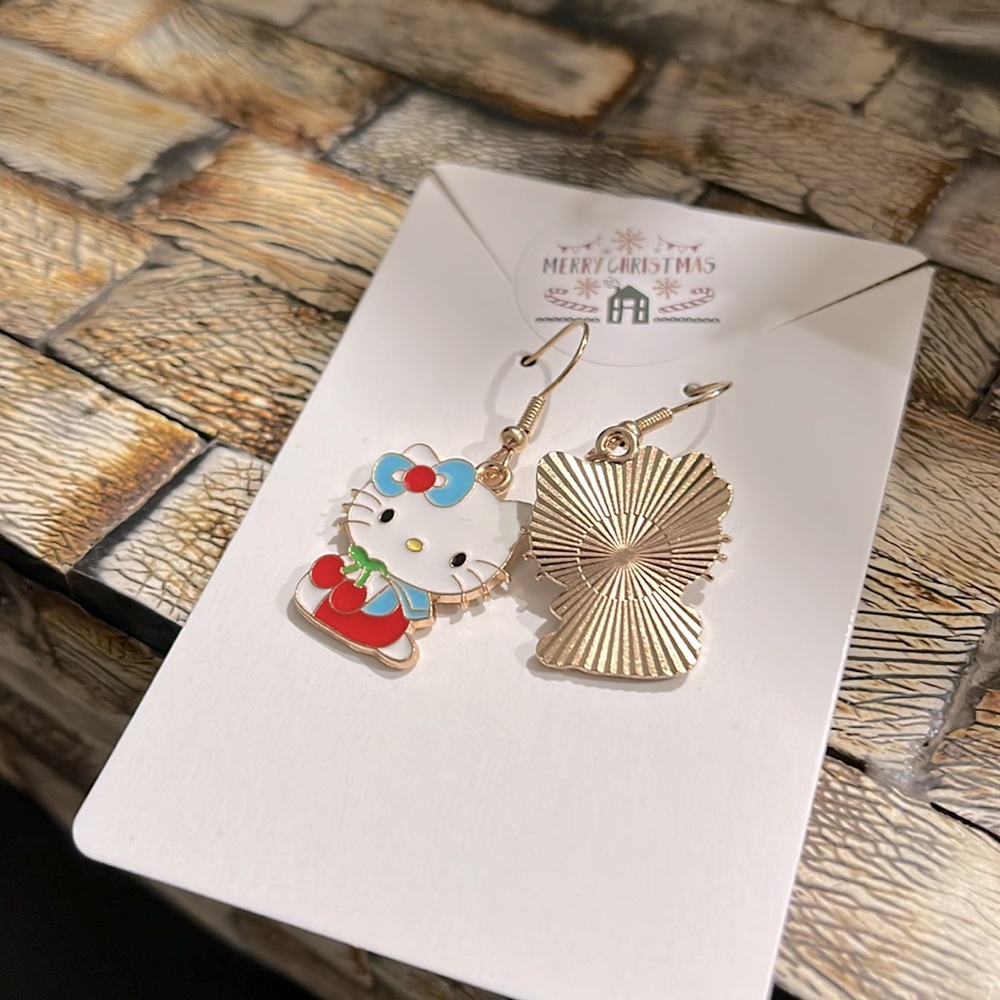 NEW HELLO KITTY Cherry Earrings - Hypoallergenic - Picture 4 of 6